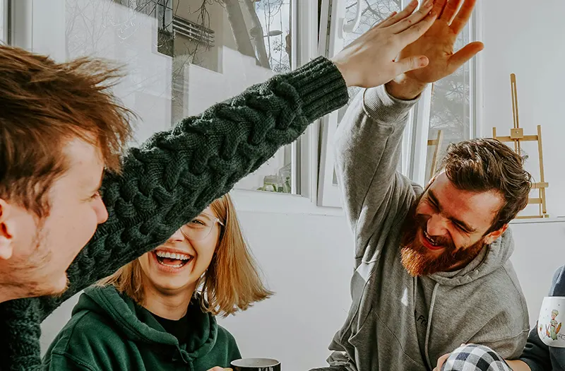 Teammates at a leadership training